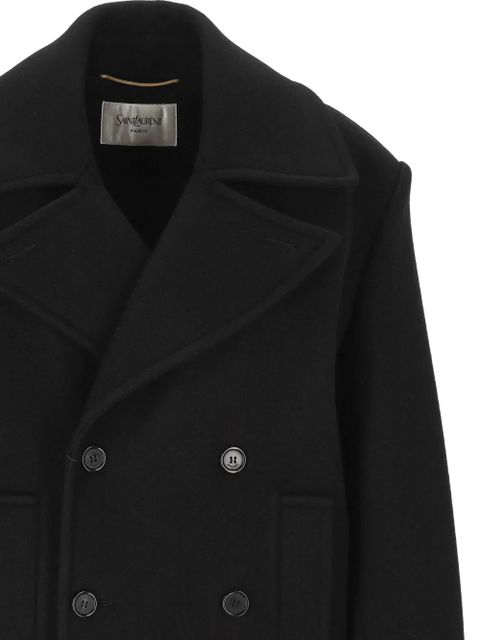 Saint Laurent double-breasted peacoat - Black