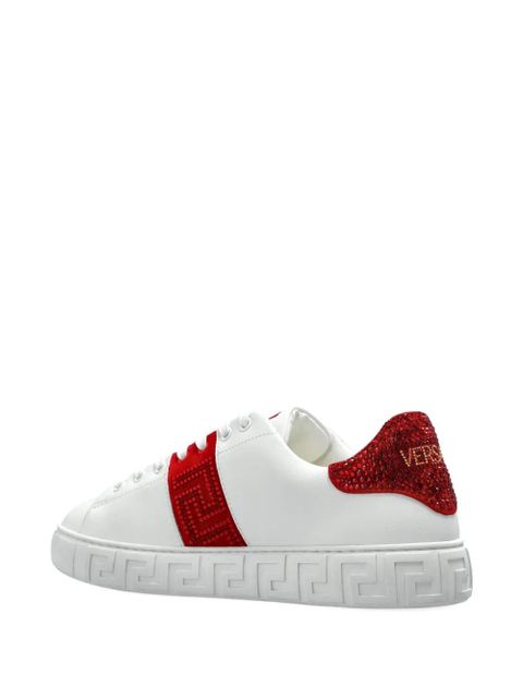Versace Greca embellished sneakers - White