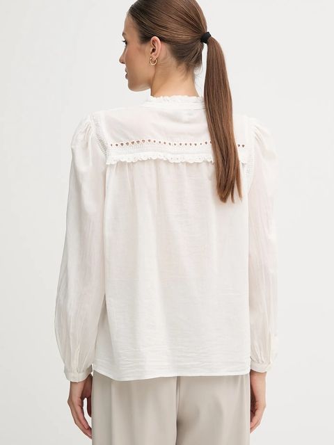 Hoss Intropia koszula bawełniana damska kolor biały regular 6282657