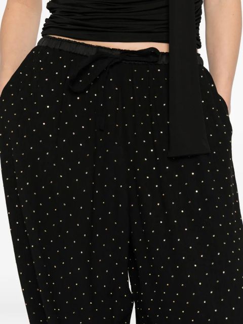 SANDRO embellished tapered trousers - Black