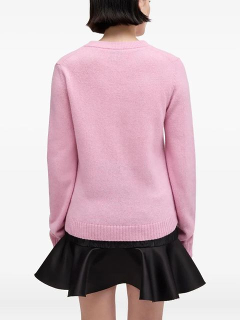GANNI graphic crewneck knitwear - Pink - zdjęcie produktu nr 2