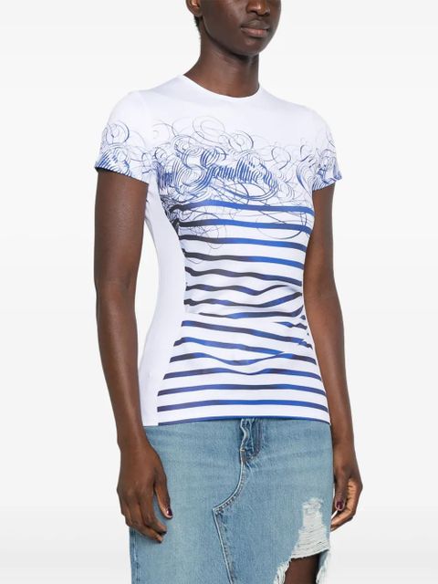 Jean Paul Gaultier trompe l'oeil-print T-shirt - White