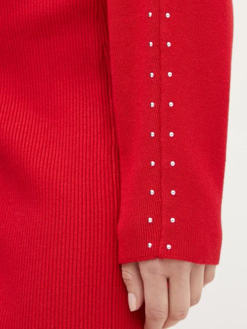 Morgan sukienka RMLIDO kolor czerwony maxi dopasowana RMLIDO