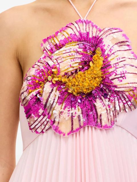 Acler Brewood pleated maxi dress - Pink