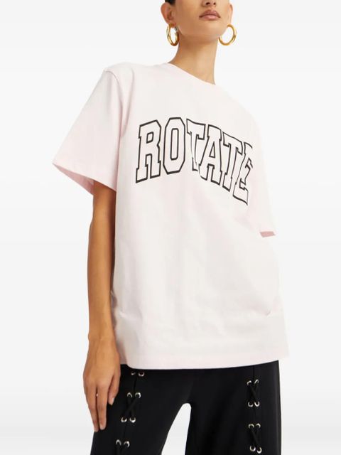 ROTATE BIRGER CHRISTENSEN logo print T-shirt - Pink