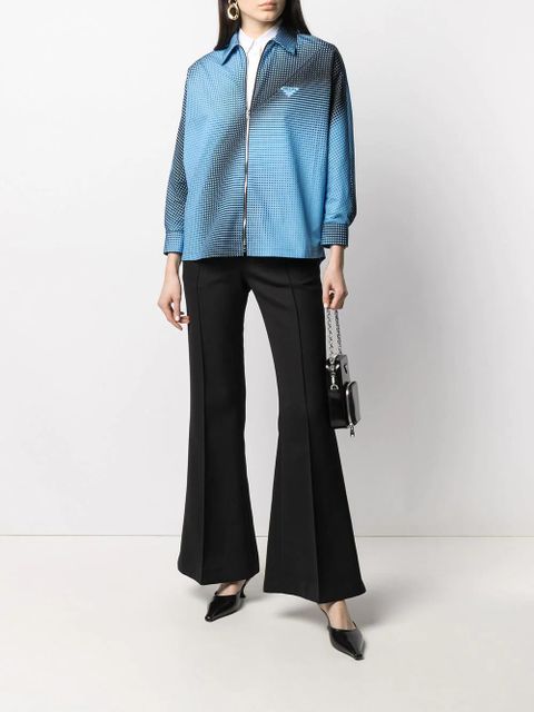 Prada digital-print logo shirt - Blue