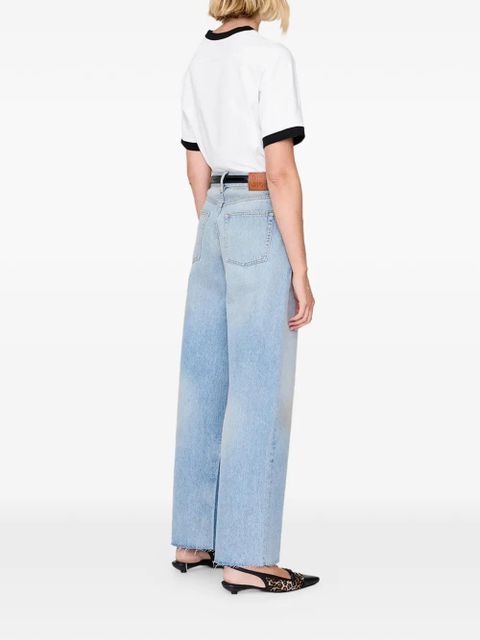 ANINE BING contrast-trim T-shirt - White