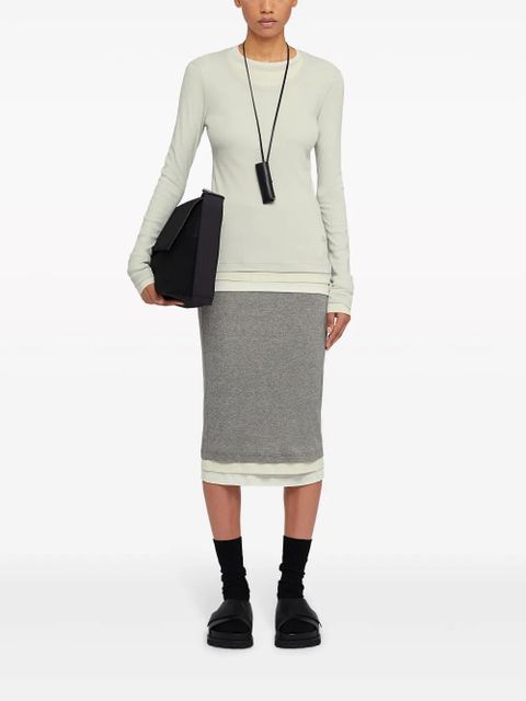 Jil Sander layered cotton T-shirt - Grey