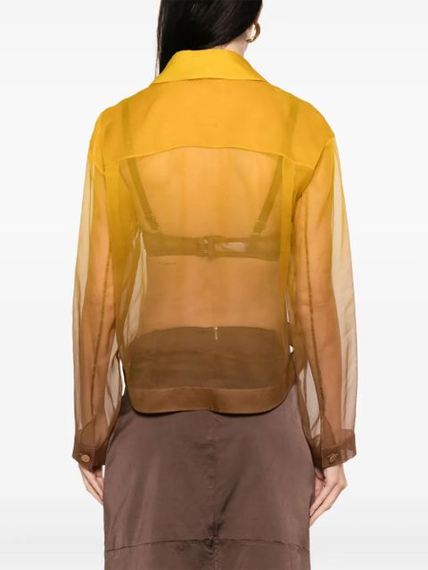 Max Mara semi-sheer shirt - Yellow