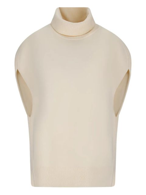 TOTEME double-knit roll-neck cape - Neutrals - zdjęcie produktu nr 1