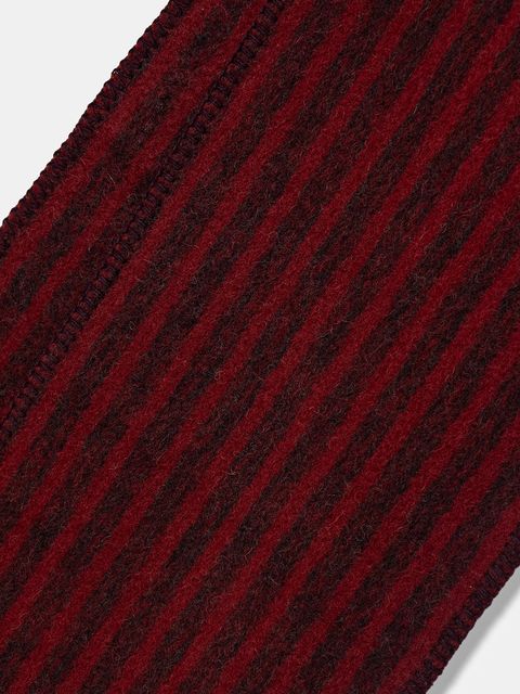 Marc O'Polo szalik z dodatkiem wełny kolor bordowy wzorzysty 5000007558 - zdjęcie produktu nr 2