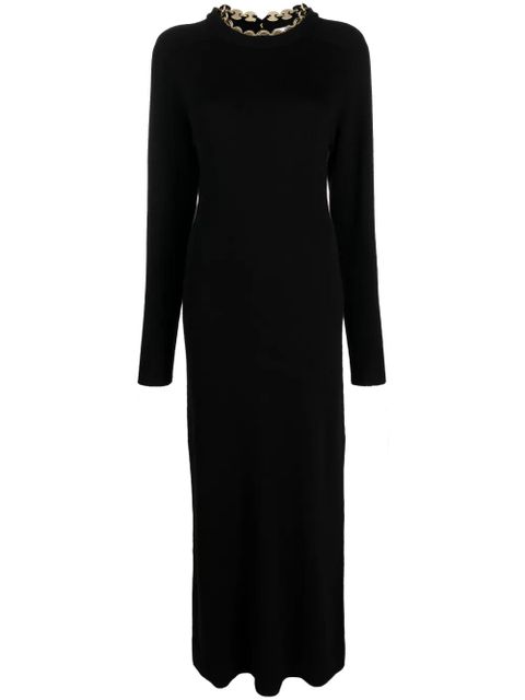 Rabanne knitted long-sleeve long dress - Black - zdjęcie produktu nr 1