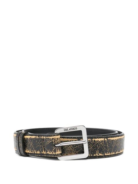 The Attico crackled buckle leather belt - Black - zdjęcie produktu nr 1