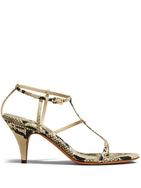 KHAITE The Jones 75mm leather sandals - Neutrals - zdjęcie produktu nr 1