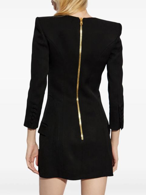Balmain logo-engraved mini dress - Black