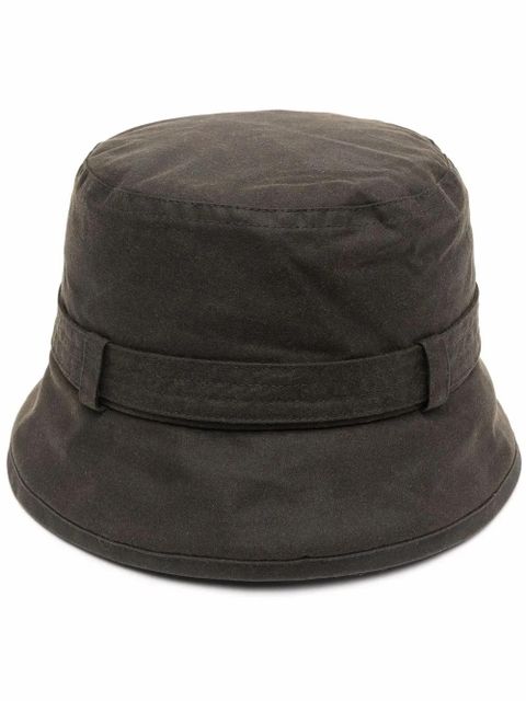 Barbour buckle-detail waxed bucket hat - Green - zdjęcie produktu nr 1