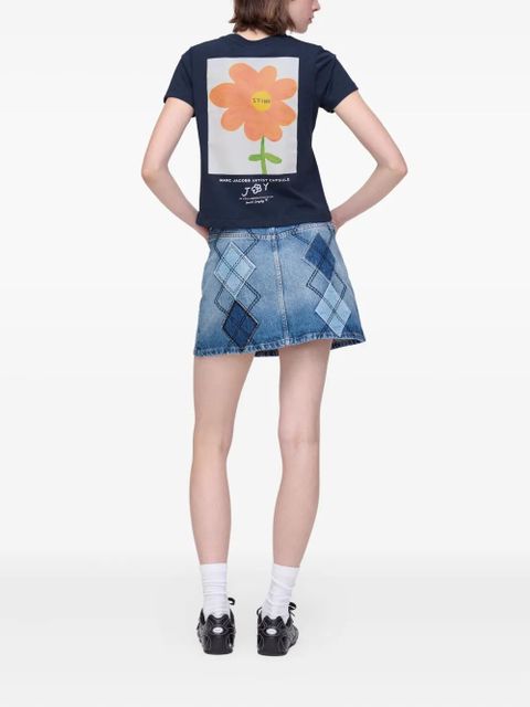 Marc Jacobs flower-print cotton T-shirt - Blue