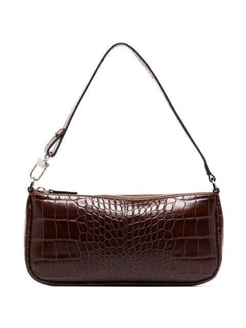 BY FAR crocodile-embossed shoulder bag - Brown
