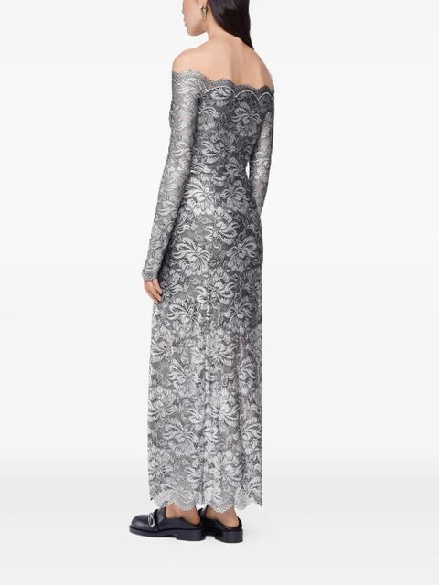 Rabanne laced maxi dress - Silver