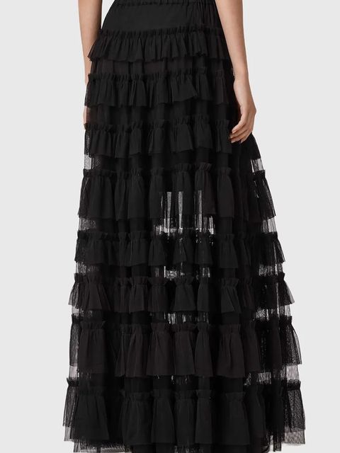 AllSaints spódnica kolor czarny maxi rozkloszowana W071RD - zdjęcie produktu nr 2