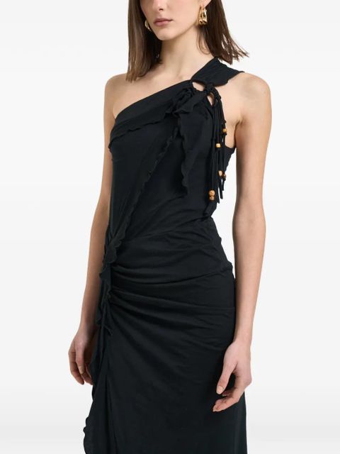 ISABEL MARANT Juliane ruffled one-shoulder midi dress - Neutrals