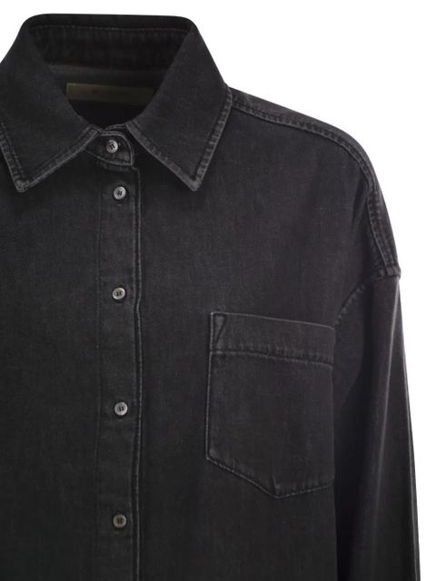 Weekend Max Mara oversized pocket denim shirt - Black