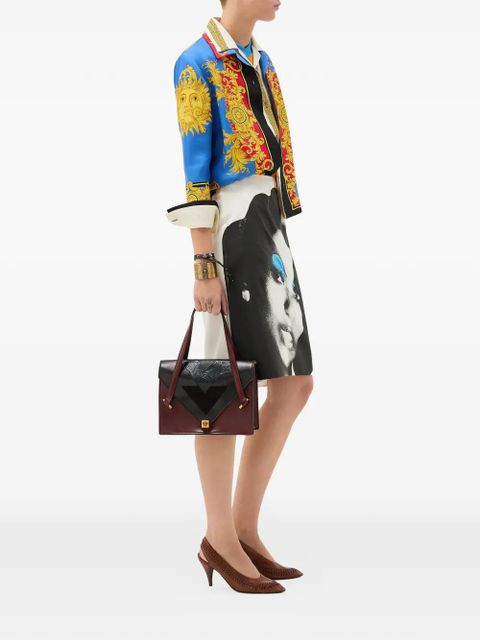 Versace Severine python-effect leather shoulder bag - Brown - zdjęcie produktu nr 2