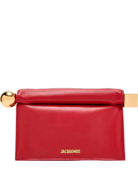 Jacquemus golden hardware clutch bag - Red - zdjęcie produktu nr 1