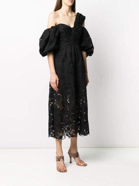 Self-Portrait off-the-shoulder dress - Black