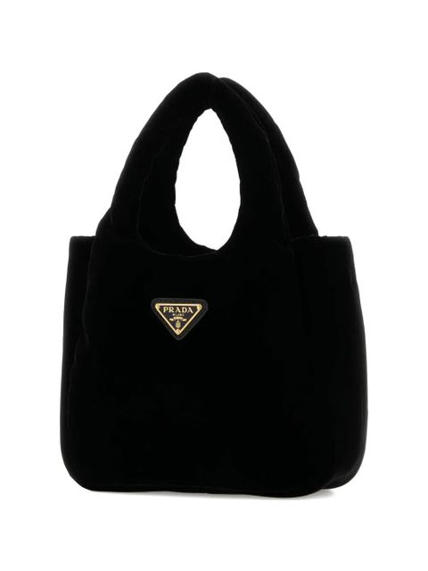 Prada mini velvet tote bag - Black