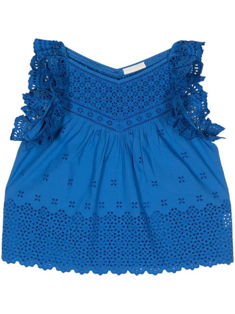 Ulla Johnson Leona ruffled blouse - Blue - zdjęcie produktu nr 1