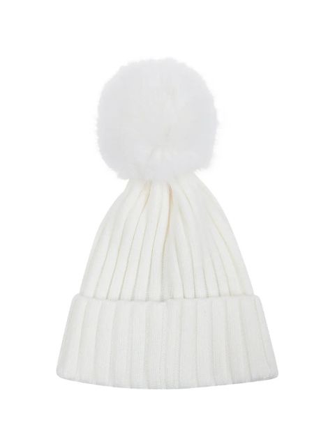 Moncler pompom knitted beanie hat - White - zdjęcie produktu nr 2