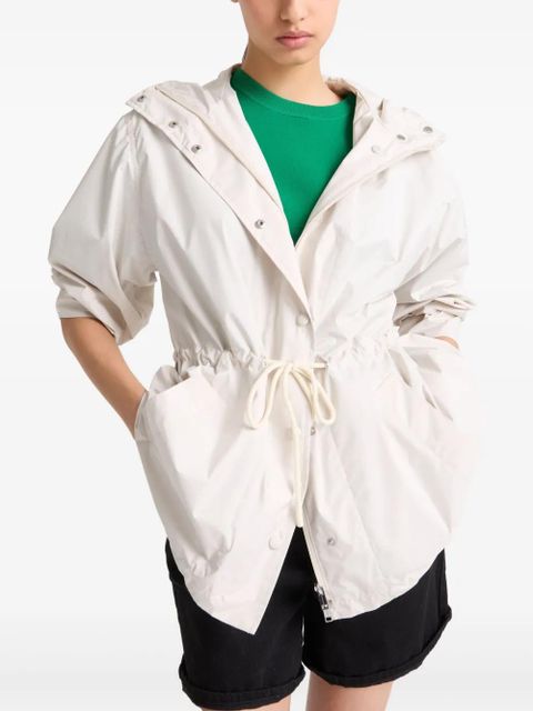 Yves Salomon hooded parka jacket - White
