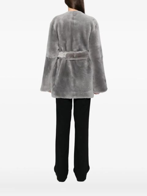 TOTEME plush shearling jacket - Grey