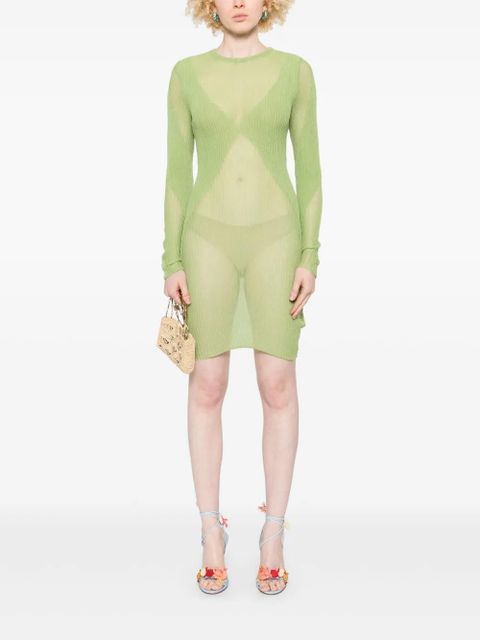 Isa Boulder knitted mini dress - Green