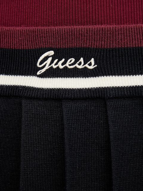 Guess spódnica z wełną SABINA kolor granatowy mini rozkloszowana V5BD02 Z1152