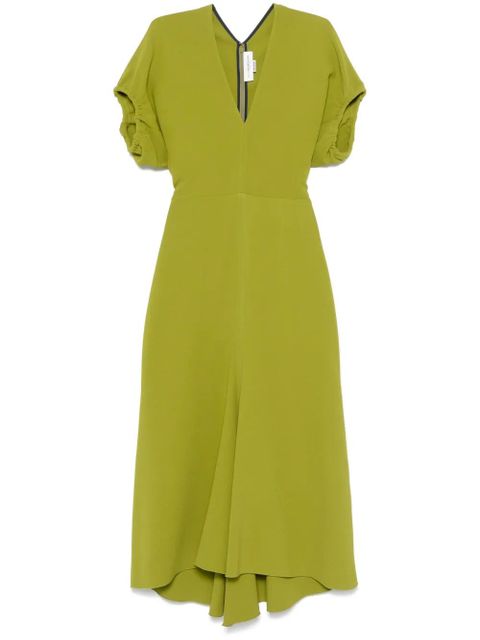 Victoria Beckham crepe midi dress - Green - zdjęcie produktu nr 1