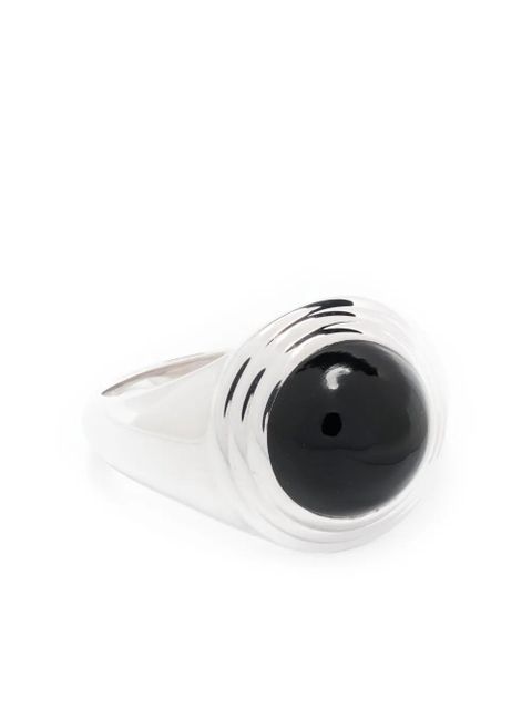 Missoma Sphere ridge onyx ring - Silver - zdjęcie produktu nr 1
