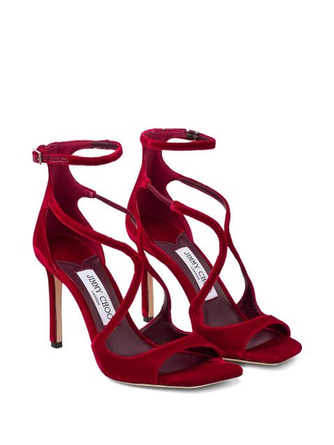 Jimmy Choo 95mm Azia strap sandals - Red