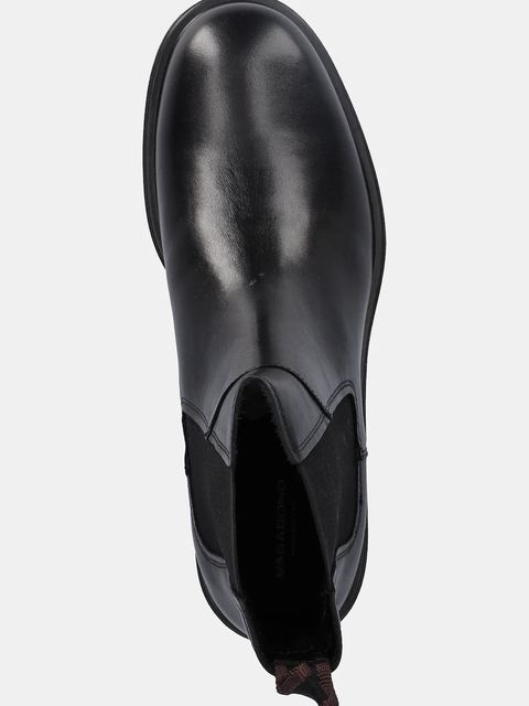 Vagabond Shoemakers sztyblety skórzane FREYA kolor czarny na płaskim obcasie 6006-101-20