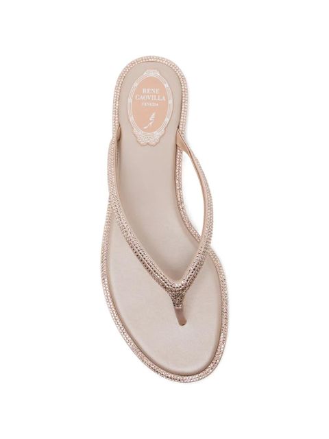 René Caovilla embellished flat sandals - Pink