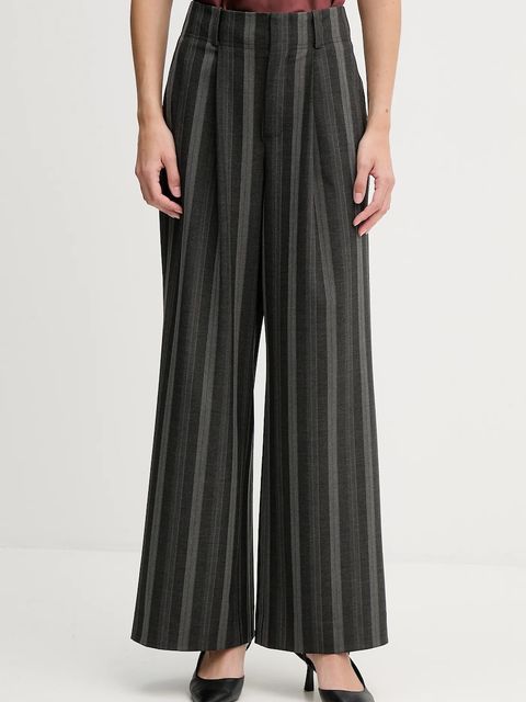 Mos Mosh spodnie EVINE damskie kolor szary szerokie high waist 173851 - zdjęcie produktu nr 1