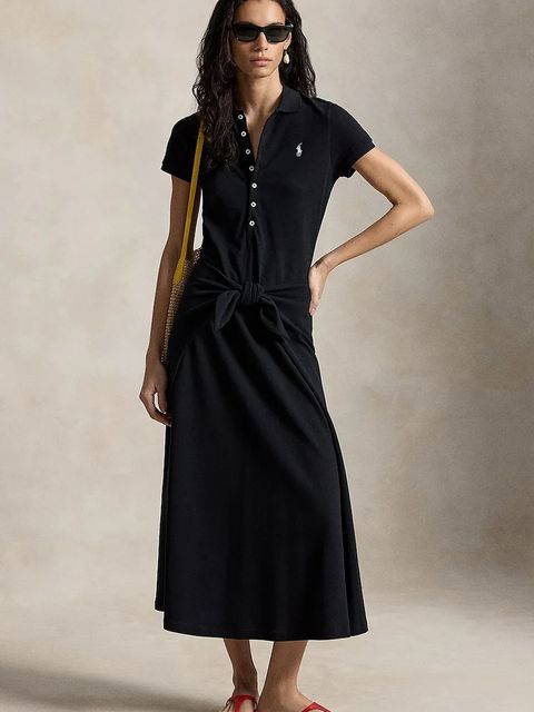 Polo Ralph Lauren sukienka rozkloszowana bawełniana - zdjęcie produktu nr 2