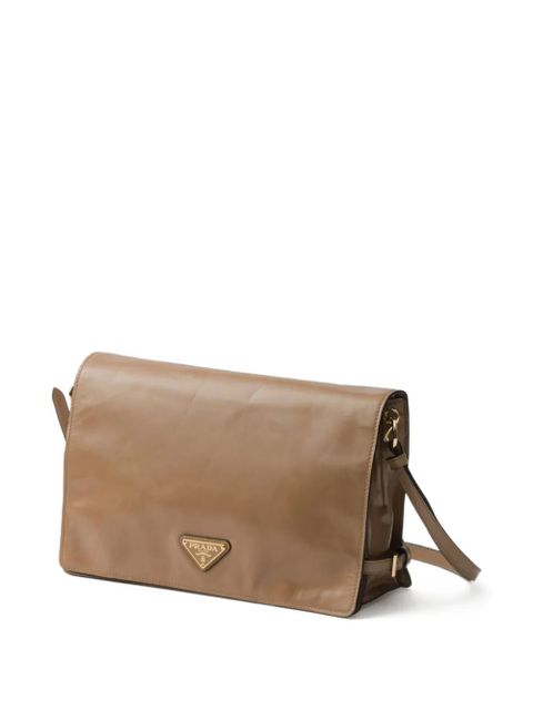 Prada medium leather shoulder bag - Neutrals