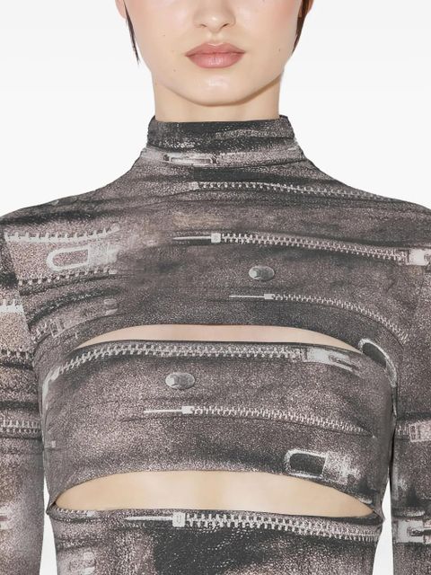 MISBHV zipper-print top - Grey