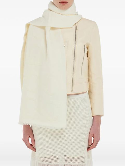 Ferragamo Gancini jacquard logo scarf - Neutrals