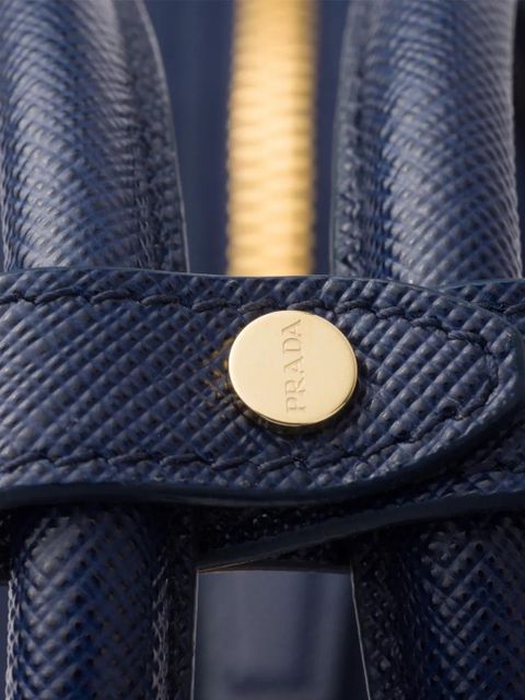 Prada medium logo-detail tote bag - Blue