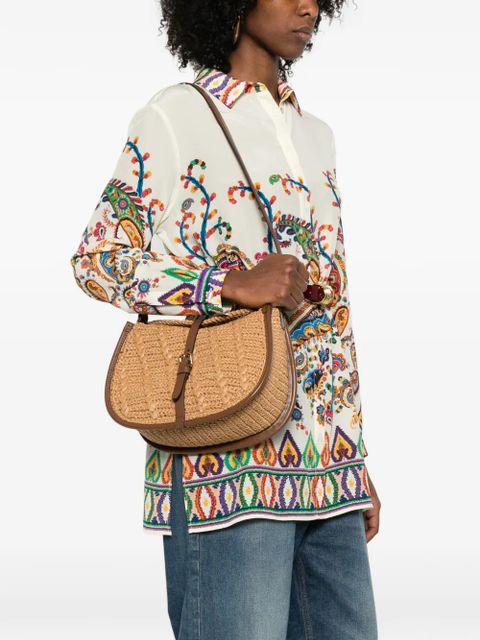 ETRO medium Pony buckle-detail woven shoulder bag - Neutrals - zdjęcie produktu nr 2