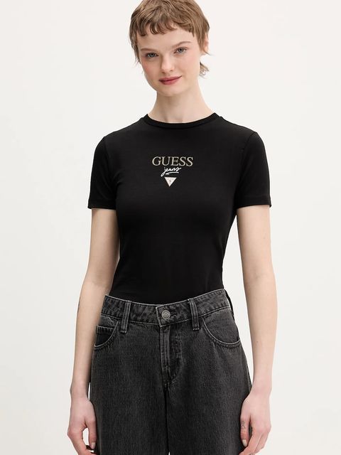 Guess Jeans t-shirt damski kolor czarny W6RI15 J1314 - zdjęcie produktu nr 1