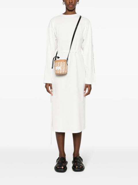 MM6 Maison Margiela numbers-motif long T-shirt - White